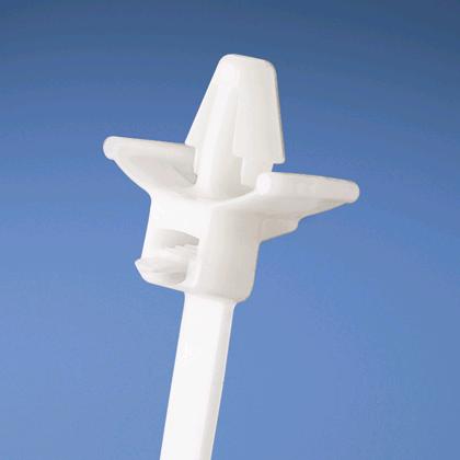 Panduit Pan-Ty Wing Push Mount Releasable Cable Tie; Natural; Nylon 6.6; Standard; 6.8" Length; 1.5" Bundle Diameter; 500 ct.